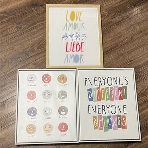 Colorful Inspirational Wall Art Set